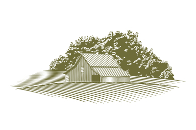 Woodcut Barn in Missouri