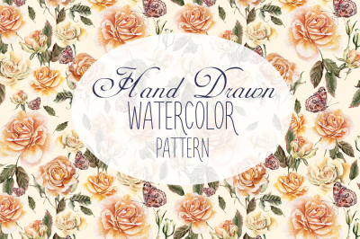 9 Hand Drawn Watercolor PATTERNS
