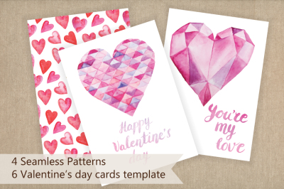 Valentine&#039;s day cards template