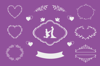 wedding elements vector collections