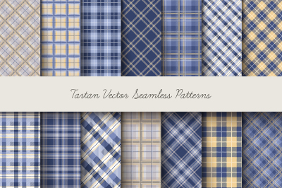 Tartan seamless vector patterns