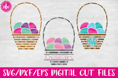 Easter Egg Basket - SVG, DXF, EPS Cut Files