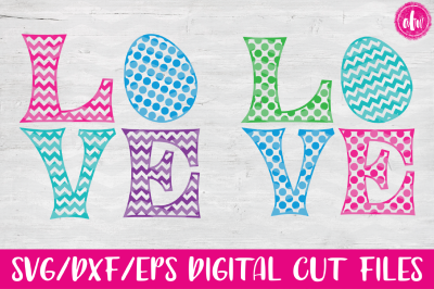 LOVE Easter Egg - SVG, DXF, EPS Cut Files