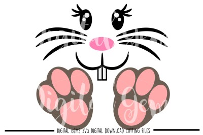 Easter Bunny Face / Feet SVG / DXF / EPS / PNG Files