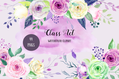 Watercolor Clipart Class Act