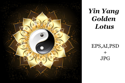 Yin Yang Golden Lotus