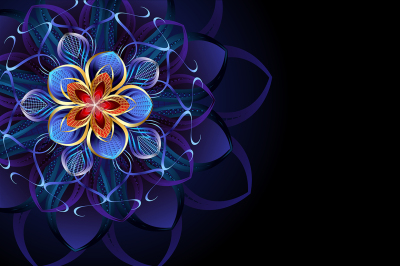 Abstract Blue Flower