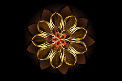 Abstract Brown Flower