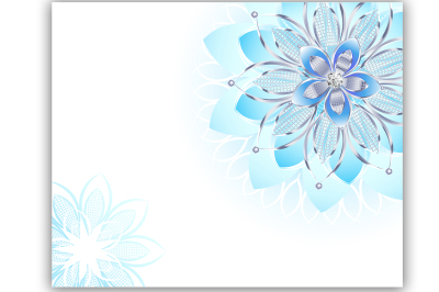 Abstract Light Blue Flower