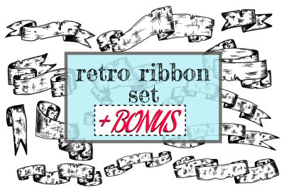 Ribbons retro set + BONUS.