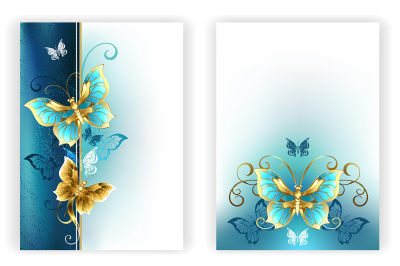 Design for Brochure with Luxury Butterflies