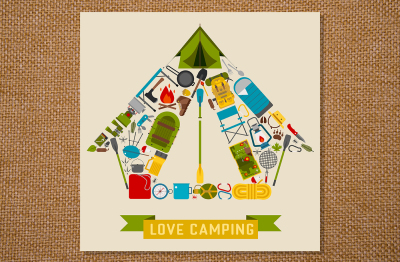 Love Camping Concept Tent Shape
