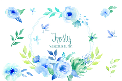 Watercolor Clipart Frosty