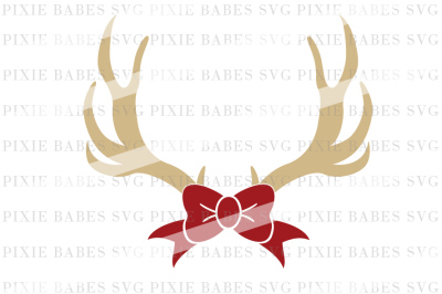 Antlers with Bow