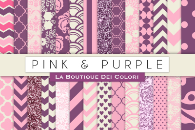 Pink and Purple Digital Papers