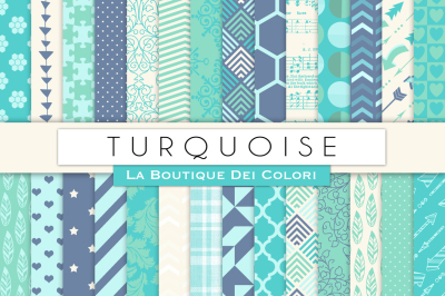 Turquoise Digital Papers