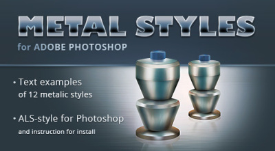 Metal styles for Adobe Photoshop