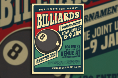 Billiard Tournamet Flyer 
