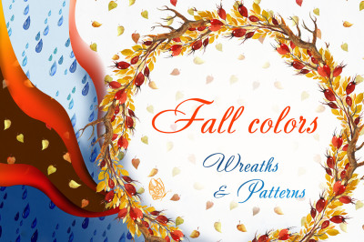 Fall colors. Wreaths &amp; Patterns