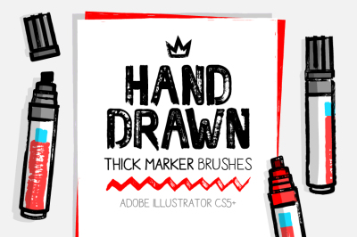 AI thick and dry marker brushes