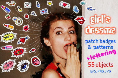Girl's dreams - 80's fashion patches