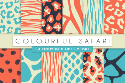 Colourful Safari Digital Papers