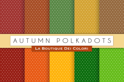 Autumn Polkadots Digital Papers