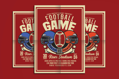 American Football Game Flyer 