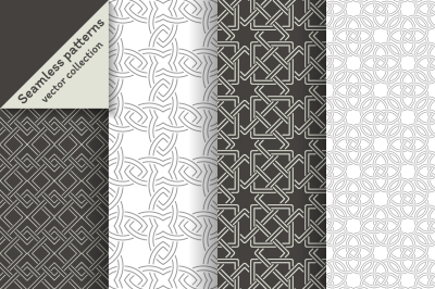 Stylish geometric seamless patterns