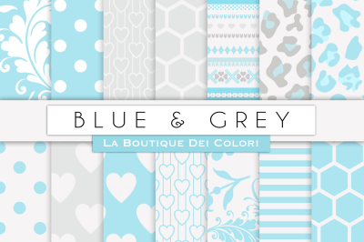 Blue and Grey Digital Papers