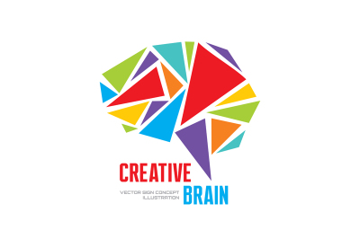 Creative Idea - Human Brain Logo Illustration