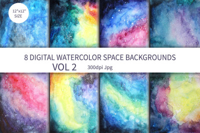 Watercolor Space Background