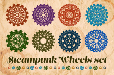 Steampunk wheels set