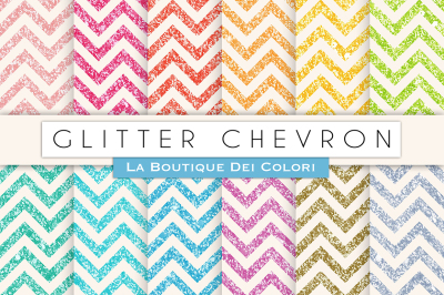 Glitter Chevron Digital Papers