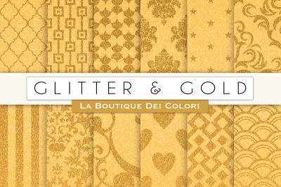 Glitter and Gold Texture Paper