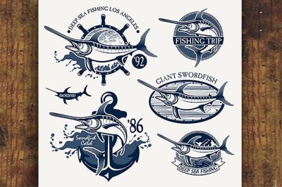 400 50694 5550dc90bd00ff592891aefbf91aa59251cda1d7 vintage swordfish fishing emblems