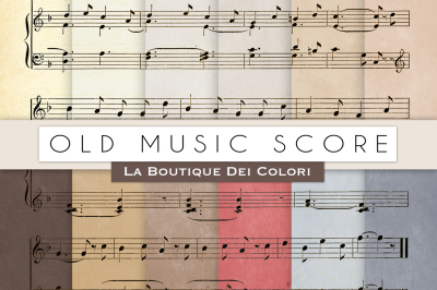 Old Music Score Digital Papers