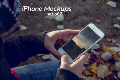 3 White iPhone 6/7 Mockups + Filters