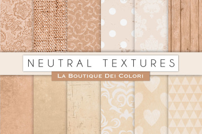 Neutral Textures Digital Papers