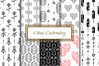 Ethnic Embroidery Seamless Patterns