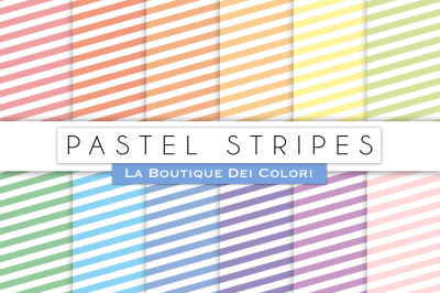 Pastel Stripes Digital Papers