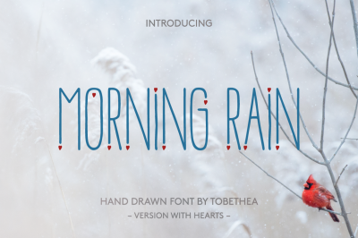 Morning Rain Font with Hearts