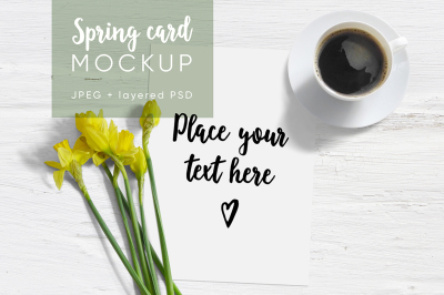 Spring card styled stock mockup