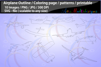 airplane craft patterns / outline
