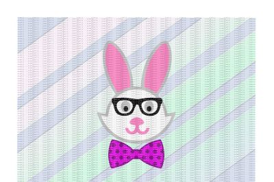 Easter Bunny with Bow Tie & Glasses, Svg,Png,Eps,Dxf, Cutting Files for Cameo/ Cricut & More.