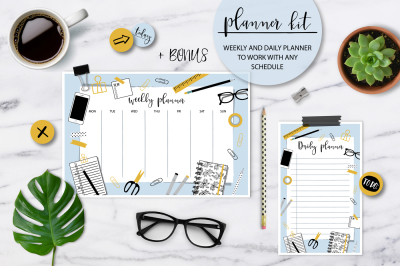 Planner kit - weekly & daily planner