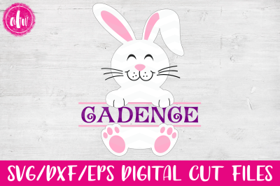Split Easter Bunny - SVG, DXF, EPS Cut Files