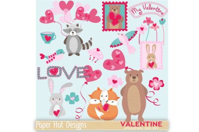 Valentine Cute Animals with hearts