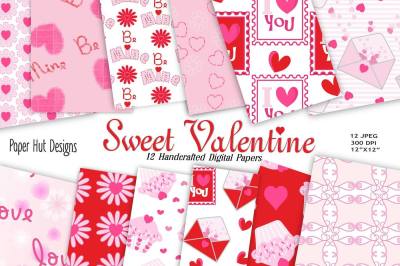 Valentine Hearts Seamless Digital Papers