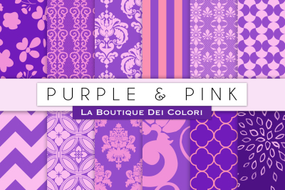 Purple and Pink Digital Papers
